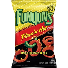 Funyuns Flamin' Hot, Onion Flavored Rings, 6 Ounce