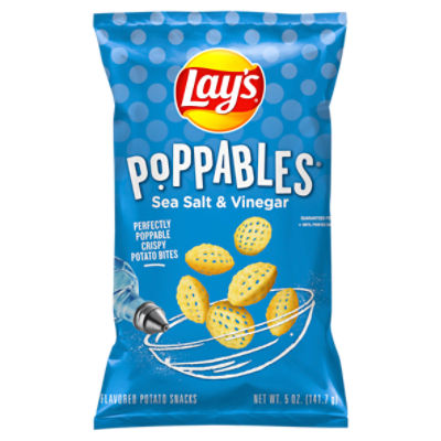 Lay's Poppables Potato Snacks Sea Salt & Vinegar Flavored 5 Oz