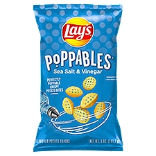 Lay's Poppables Sea Salt & Vinegar Flavored, Potato Snacks, 5 Ounce