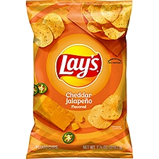 Lay's Cheddar Jalapeño Flavored, Potato Chips, 7.75 Ounce