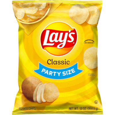 Lay's Classic Potato Chips Party Size, 13 oz, 13 Ounce