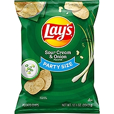 Lay's Sour Cream & Onion Flavored Potato Chips Party Size, 12 1/2 oz, 12.5 Ounce