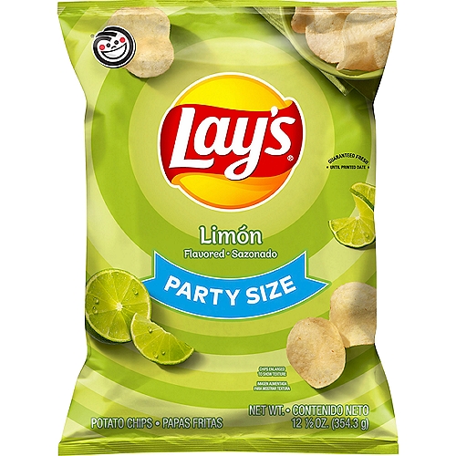 Lay's Potato Chips,  Limon Flavored, 12 1/2 Oz, Party Size