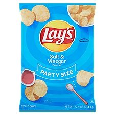 Lay's Salt & Vinegar Flavored Potato Chips Party Size, 12 1/2 oz