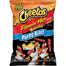 Cheetos Crunchy Cheese Flavored Snacks, Flamin' Hot Flavored, 15 Oz, Party Size