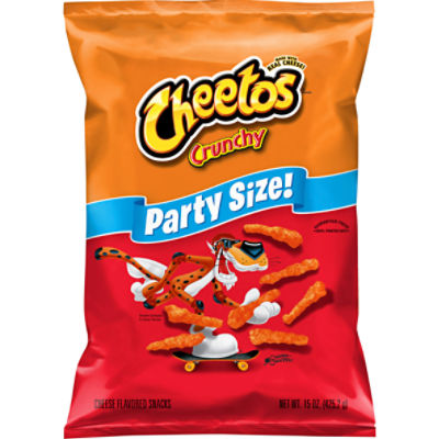 Cheetos Crunchy, Cheese Flavored Snacks, 15 Oz, Party Size, 15 Ounce