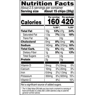 Nutrition Label For Lays Potato Chips Home Alqu vrogue.co