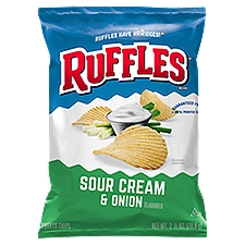 Ruffles Sour Cream & Onion Flavored Potato Chips, 2 1/2 oz