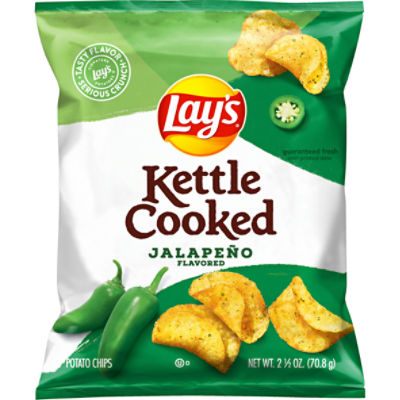 Lay's Kettle Cooked Jalapeño Flavored Potato Chips, 2 1/2 oz