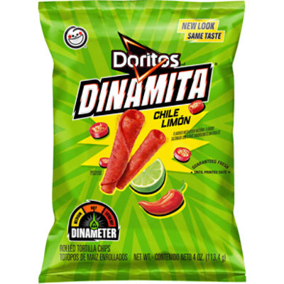 Doritos Dinamita Rolled Tortilla Chips, Chile Limon Flavored, 4 Oz, 4 Ounce