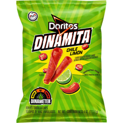Doritos Dinamita Rolled Tortilla Chips, Chile Limon Flavored, 4 Oz