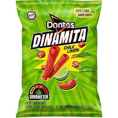 Doritos Dinamita Rolled Tortilla Chips, Chile Limon Flavored, 4 Oz