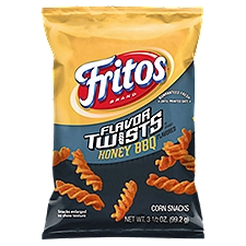 Fritos Flavor Twists Corn Snacks Honey BBQ Flavored 3 1/2 Oz, 3.5 Ounce