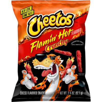 Cheetos Crunchy XXTRA Flamin' Hot Cheese Flavored Snack Chips, 8.5 oz Bag