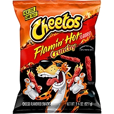 Cheetos Crunchy Cheese Flavored Snacks, Flamin' Hot Flavored, 3 1/4 Oz