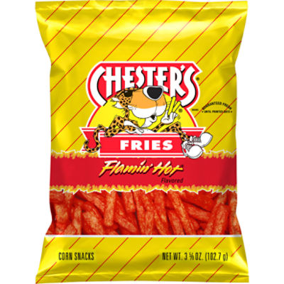 Chester's Fries, Corn Snacks, Flamin' Hot Flavored, 3 5/8 Oz, 3.63 Ounce