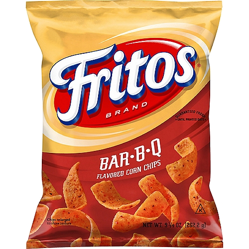 Frito Lay Fritos Bar-B-Q Flavored Corned Chips, 9 1/4 oz