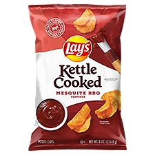 Lay's Kettle Cooked Potato Chips Mesquite BBQ Flavored 8 Oz