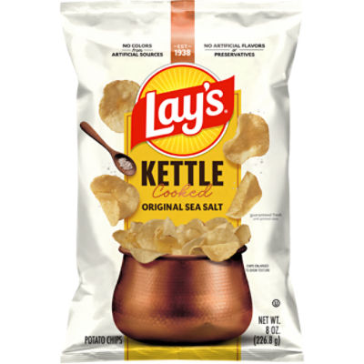 Lay's Kettle Cooked Original Potato Chips, 8 oz ShopRite