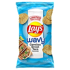 Lay's Wavy Carnitas Street Taco Flavored, Potato Chips, 7.5 Ounce