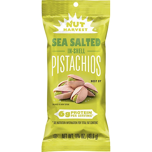 Nut Harvest Pistachios, Sea Salted, 1 3/4 Oz