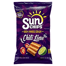 SunChips Chili Lime Flavored Whole Grain Snacks, 7 oz