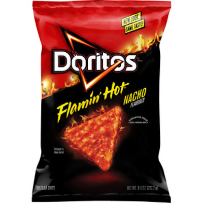 Doritos Flavored Tortilla Chips, Flamin' Hot Nacho, 9 1/4 Oz