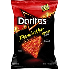 Doritos Flavored Tortilla Chips, Flamin' Hot Nacho, 9 1/4 Oz, 9.25 Ounce