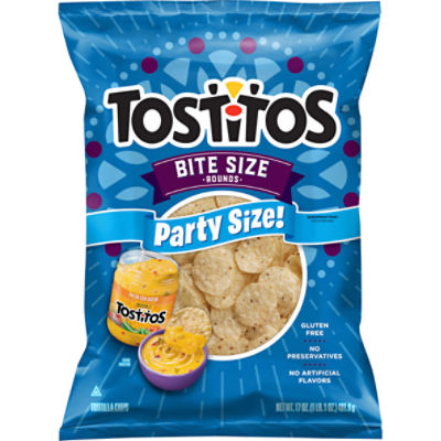 Tostitos Bite Size Tortilla Chips, Rounds, 17 Oz, Party Size