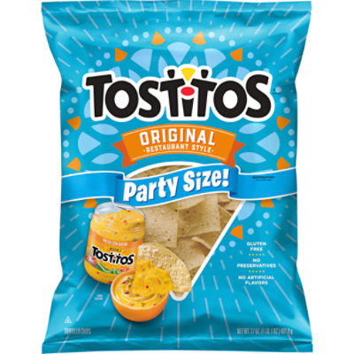 Tostitos Tortilla Chips, Restaurant Style Original, 17 Oz, Party size