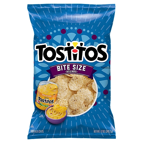Tostitos Bite Size Rounds Tortilla Chips, 12 oz
TOSTITOS tortilla chips and dips are the life of the party. Whether you're watching the game with friends or throwing a giant backyard barbecue, TOSTITOS has the must-have chips and dips to pump up the fun!