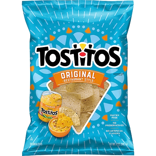 Tostitos Original Restaurant Style Tortilla Chips, 12 oz
On Chip-to-Dip Ratio : You Do You- No Wrong Answers Here.