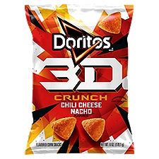 Doritos 3D Crunch Chili Cheese Nacho Flavored, Corn Snacks, 6 Ounce