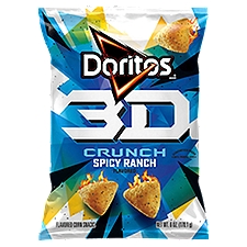 Doritos 3D Corn Snacks, Crunch Spicy Ranch Flavored, 6 Ounce