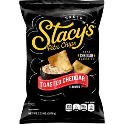 Stacy's Baked Toasted Cheddar Flavored Pita Chips, 7.33 oz, 7.33 Ounce