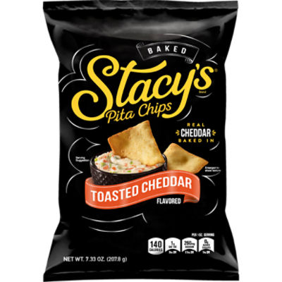 Stacy's Baked Toasted Cheddar Flavored Pita Chips, 7.33 oz, 7.33 Ounce