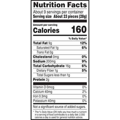 fritos chips nutrition facts