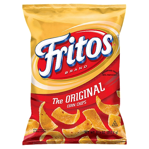 Fritos The Original Corn Chips, 9 1/4 oz
The popularity of FRITOS corn chips puts this iconic snack in a class of its own. From small towns and family barbecues to parties in the big city, this classic snack is still satisfying fans after more than 80 years.