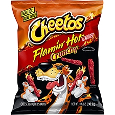 Cheetos Flamin' Hot Crunchy Cheese Flavored, Snacks, 8.5 Ounce