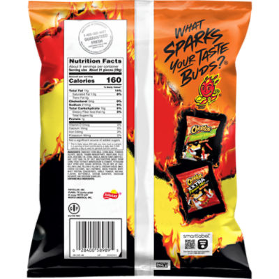 Cheetos Crunchy Flamin' Hot Cheese Flavoured Snacks - 8.5 oz (2840058989)  for sale online