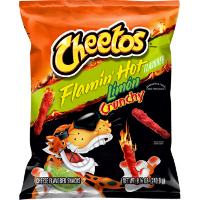 Cheetos Crunchy Cheese Flavored Snacks Flamin' Hot Limon Flavored 8 1/2 Oz