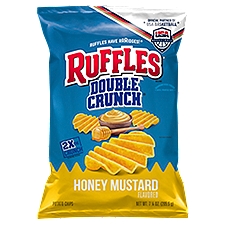 Ruffles Double Crunch Honey Mustard Flavored Potato Chips, 7 1/4 oz