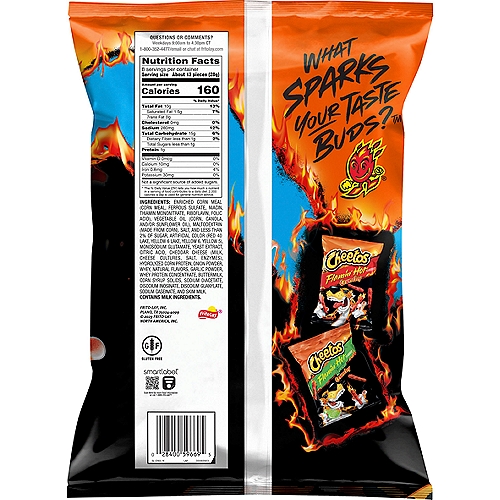 Cheetos Puffs Cheese Flavored Snacks, Flamin' Hot Flavored, 8 Oz