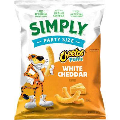 Cheetos Simply Puffs Cheese Flavored Snacks White Cheddar 12 Ounce