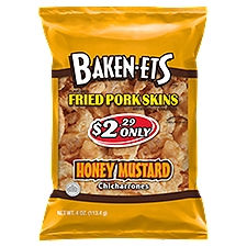 Baken-Ets Chicharrones Fried Pork Skins Honey Mustard, 4 Ounce