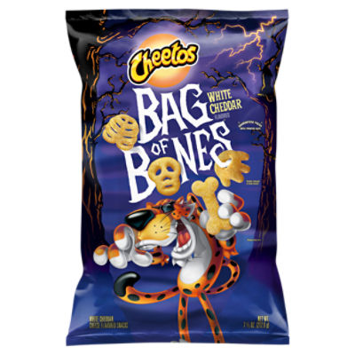 Cheetos Bag Of Bones Cheese Flavored Snacks White Cheddar Flavored 7 1/2 Oz