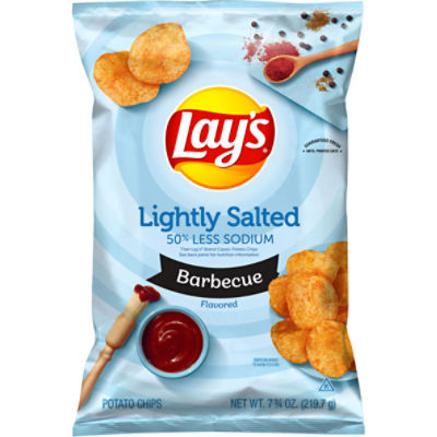 Lay's Potato Chips Lightly Salted, Barbecue Flavored, 7 3/4 Oz