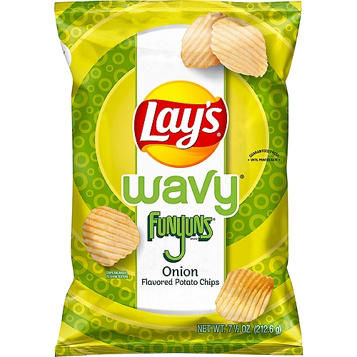 Lay's Wavy Funyuns Onion Flavored Potato Chips, 7 1/2 oz