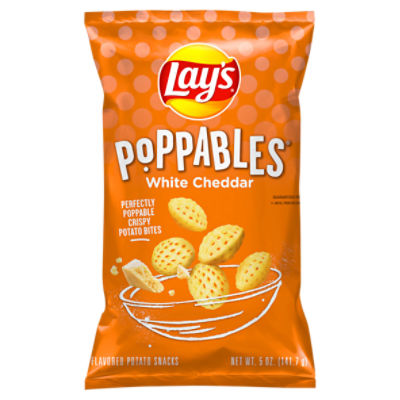 Lay's Poppables White Cheddar Flavored Potato Snacks, 5 oz