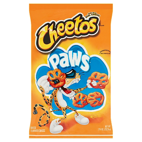 Cheetos Paws Cheese Flavored Snacks, 7 1/2 oz